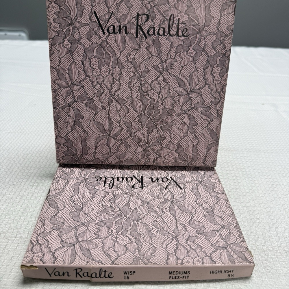 6 Vtg 50s Van Raalte Wisp 15 Highlight‎ 8.5M Nylon Stockings Seams New 2 Boxes